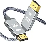 Snowkids DisplayPort to HDMI 1.8M(4K 30Hz) Unidirection Displayport to HDMI Converter Cord Male to Male, Non-bidirectional DP Source to HDMI Display Passive Cable