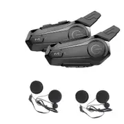 2Pcs Bluetooth Intercom Motorcycle Soft helmet Bluetooth Headset For 2 Rider Intercomunicador Wireless Headset Black