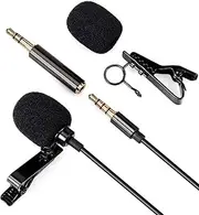 Lavalier Microphone - Daffodil MCP100B - Lapel Clip-On Microphone 3.5mm Aux Mini Hands-Free for Mobile Phone, PC, Laptop, Camera, YouTube, Podcast, Studio, Video, Conference, Vlogging