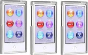 3X TPU Rubber Skin Case Compatible with Nano 7Th Generation, Frost Clear White