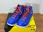 Under Armour Curry 2 Providence Road - Royal Blue Red White Sz10.5 NEW IOB