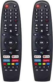 2Pack B0BTDXPW38 Infrared Replacement Remote for Blaupunkt Smart Tech JVC Kogan TV