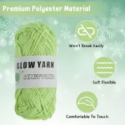 5 Pcs Glow in The Dark Yarn Polyester Luminous Crochet Yarn 53 Metre CoXDv