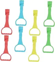 HAMPPLIES 8Pcs Pull Rings Walking Safety Rings Lightweight Walking Assistant for Crib Exercise Rings for Standing Learning to Walk Durable Portable