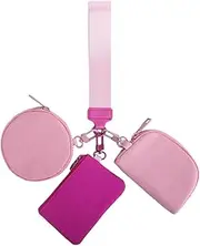 [Generic] Keychains Wallet - Small Wristlet Wallets Keychains - Personalized Wristlet Wallet - Detachable Ladies Pouch Wristlet Wallet | Nylon Keyring Purse | Women Keyring Coin Pocket for Outdoor Use