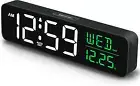 Large Display Digital Alarm Clock, Dimmable Electric Clock, 5 Volume Settings