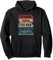 [VidiAmazing] John 2004 18 Years Funny 18th Birthday Decorations Party Pullover Hoodie ds1179