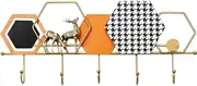 Coat Rack Wall Mount Coat Rack Wall Mount - Modern, Metal Wall Coat Rack, Sturdy Wall Hook Rack Rail for Hanging Coat, Jacket, Clothes, Hat Wall Coat Hooks(Small)