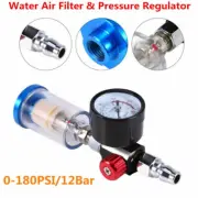 Air Pressure Regulator Spray Gun 0-180Psi Gauge & In-Line WaterTrap Filter Tool (for: BMW)