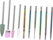 LALADEFIEE 10 pcs Nail Drill Bits for Nails Durable Cuticle Drill Bits for Manicure for Home and Professional Salon Use