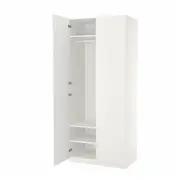 PAX / FORSAND wardrobe combination, white/white, 100x60x236 cm