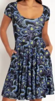 Blackmilk “SPACE CTHULHU CAP SLEEVE LONGLINE DRESS - LIMITED” Size Medium M NWT