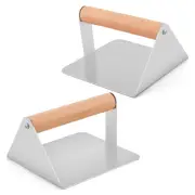 5.5In Smash Burger Press, 2Pcs Stainless Steel Bacon Press for Flat Top Gridd...