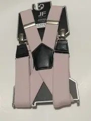 J Ferrar SUSPENDERS Rose Gold Tuxedo Classic Wedding Costume Tux Prom Party OS