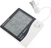 LCD Digital Aquarium Thermometer Dual Temperature Display Hygrometer for Fish Tank Terrarium Electronic Temperature Gauge for Home Use Screen Easy Read Accurate Random Color