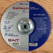 Lot of 10 United Abrasives SAIT 22299 9x18 - 5/8-11 Pipeline Grinding Wheel NEW