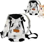 Cat Carrying Backpack, Pet Backpack | Portable Breathable Cat Travel Carrier Bag with Wide Shoulder Strap | Versatile Dog Chest Backpack with Glass