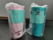 Tupperware Eco To Go Travel Cup Tumbler Set 2x New in Package Pink Teal
