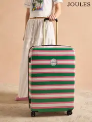 Joules Resort Stripe Large Four Wheel Hard Shell Suitcase (G01741) | $459