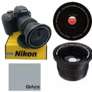 AUTO FOCUS HD FISHEYE MACRO LENS FOR NIKON D3400 D3500 D5600 WITH 18-55MM LENS