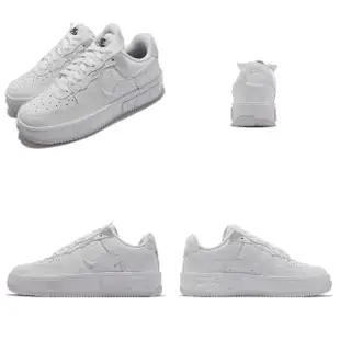 【NIKE 耐吉】休閒鞋 Air Force 1 Fontanka 女鞋 React緩震 皮革拼接 穿搭 反光 白(DQ5021-100)