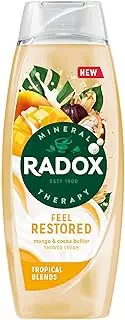 [Radox] Mineral Therapy Feel Restored Shower Cream Body Wash uniquely blended with minerals, herbs and a mango & cocoa butter scent for a mood-boosting experience 6x 450 ml