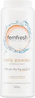 Femfresh Daily Powder, 100g - pH Balanced Intimate Powder, Talc Free, With Corn Starch & Delicate Scent, Dermatologically & Gynaecologically Tested - Stay Fresh & Dry for Intimate Comfort