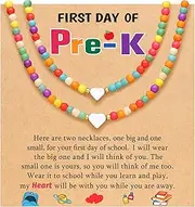 [Kidbbi] Back to School Gifts Colorful Matching Heart Necklaces Set for Mother and Daughter