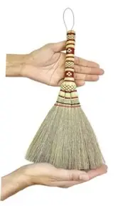 Small Corn Wisk Brush Broom 11 Inch Indoor Heavy Duty Multi Staw Soft Broom