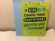 HALLMARK GODFATHER FATHER'S DAY GREETING CARD New with Envelope "If kids could."