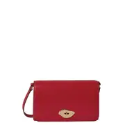 [Mulberry] Lana Wallet On Strap Scarlet Red High Gloss Leather