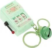 [HONMEET] Mini Claw Machine Keychain Light Green Design Portable for Graduation Party present Fun Gumball Machine Keyring for Collectors