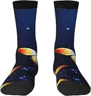 [EdWal] Soft Cute butterfly print Moisture Wicking Socks Sports Socks for Men and Women Warm thermal Boot Hiking Socks