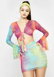 Flying Colors Mesh Skirt Set