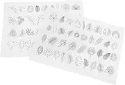 TOKIDNY 2 Sheets Embroidery Template Stabilizer Embroidery Kit for Clothes Flower Water Soluble Embroidery Patterns Stabilizer for Embroidery Hand Embroidery Patterns Paper Embroidery Tool