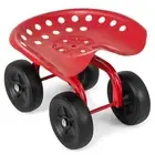 Rolling Outdoor Wagon Scooter Garden Cart w/Height Adjustable & 360° Swivel Seat