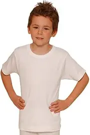 [Octave] Boys Thermal Underwear Short Sleeve T-Shirt/Vest/Top (9-11 yrs [Chest: 28-30 inches], White)