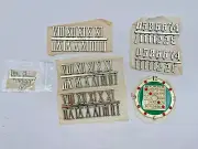 Group of Stick on clock numbers roman numerals & Dial. (CM81-0514)