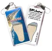 South Padre Island FootWhere® Souvenir Zipper-Pull. Made in USA