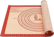 Extra Thick Silicone Pastry Mat Large for NonStick Baking Mat with Measurement，for Kneading mat,Fondant/Counter Pad, Dough Rolling Mat, Silicon Cookie Sheet, Pie Crust Bake Mat (16×24, Red)