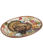 Certified International Harvest Blessings Oval Turkey Platter