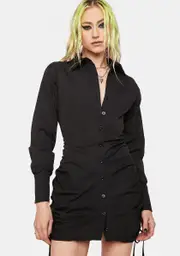 Dark Risky Business Shirt Dress