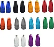 Toddmomy Anodized Aluminum Alloy Valve Stem Caps 20 Pack Bike Tire Valve Dust Covers French Style Caps for Bikes Prevent Air-Leakage Lightweight
