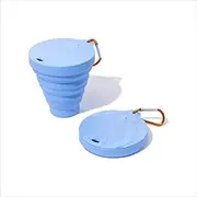 GREAT MUG Collapsible Coffee Cup, Reusable and Portable Silicone Mug for Camping & Hiking Equipment, Food Grade, BPA Free, Lightweight Travel Cup with Lid, 236 ml (8 oz) - Cornflower Blue