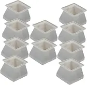 SEWOART 10pcs Chair Leg Caps Antiskid Floor Protectors for Furniture Durable Grey Silicone Covers for Tables Chairs Bar Stools and Sofas for Scratch Prevention and Stability