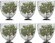 uxcell 6-Pack Garden Plant Netting, 2.3 x 3.3 Feet Fruit Trees Bird Netting W Drawstring for Protect Plant Flower from Bird Eating Blueberry Bush Netting Cover [Black]