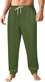[Generic] Men's Sweatpants, Cozy Dark Olive Green-16, Polyester Joggers, Sweatpants Jogging Pants for Workout Running