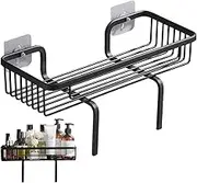 Acunny Wall Mounted Floating Shelves, Laundry Wall Shelf, Wall Mounted Rack, Easy to Assemble Bathroom Stand Organiser, Bathroom Storage Shelf Over the Toilet for