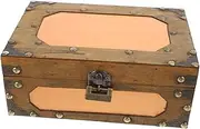 KAILIKETIY Retro Wooden Treasure Chest Box Vintage Style Keepsake Storage for Jewelry Decorative Items Antique Design for Home Decor Photography Props Multipurpose Wooden Box for Adults