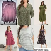 6 Piece BloomChic Bundle Size Large 12 Relaxed Dresses Tops Tunics Stretchy